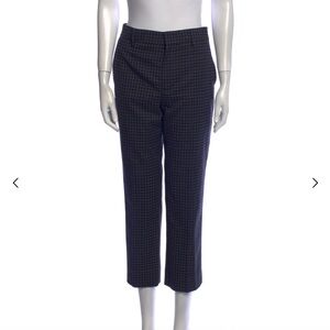 Prada Black and Gray Checkered Trousers